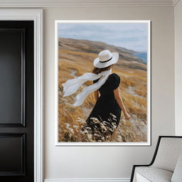 Wind Swept Hillside Muse - NicheCanvas