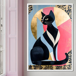 Feline Reverie Golden Dawn - NicheCanvas