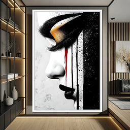 Golden Elegance Abstract Vision - NicheCanvas