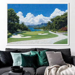Tranquil Shoreline Golf Retreat - NicheCanvas