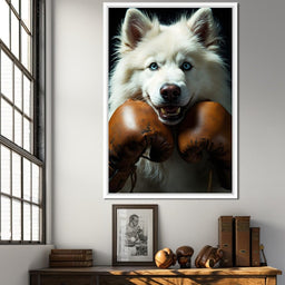 Samoyed Pugilist - NicheCanvas