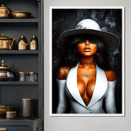 Enigmatic Glamour Portrait - NicheCanvas