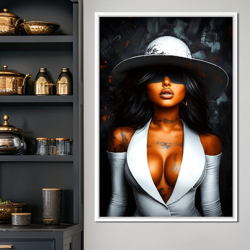 Enigmatic Glamour Portrait Canvas Print