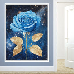 Celestial Blue Rose Symphony - NicheCanvas