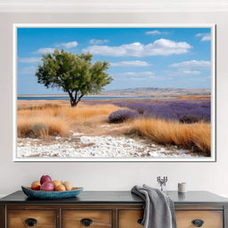 Solitary Tree Salt Marsh Sky - NicheCanvas