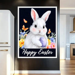 Spring Bunny With Egg Easter - NicheCanvas