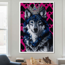 Majestic Crowned Wolf Royalty - NicheCanvas