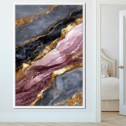Gilded Marble Rose Current - NicheCanvas