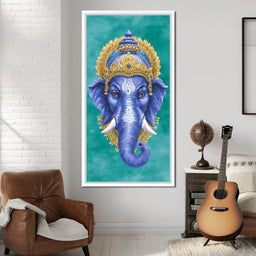Royal Indigo Elephant Majesty - NicheCanvas