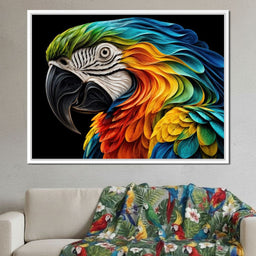 The Ribbon Feather Macaw - TooplesArt - NicheCanvas