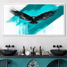 Majestic Raven Soaring Sky - NicheCanvas
