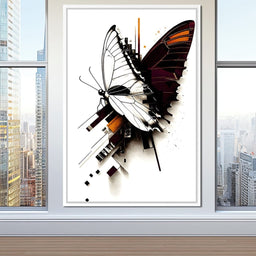 Butterfly Geometric Fusion - NicheCanvas