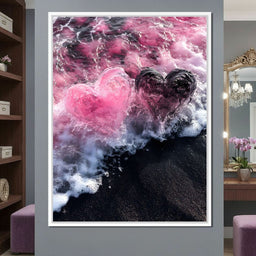 Rose Quartz Hearts Tide - NicheCanvas