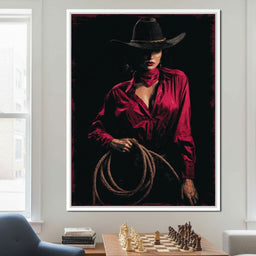 Midnight Cowgirl Red Blouse - NicheCanvas