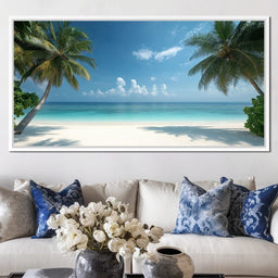 Tropical Tranquility Shoreline - NicheCanvas