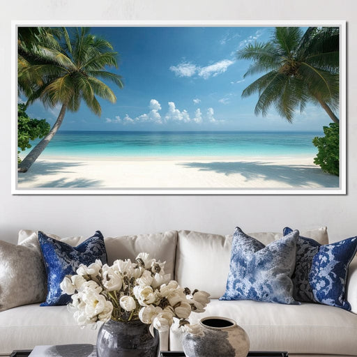 Tropical Tranquility Shoreline Canvas Print