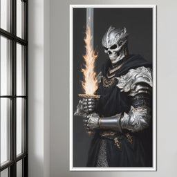 Flaming Sword of the Bone Knight - NicheCanvas