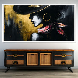 Golden Silhouette Starlit Elegance - NicheCanvas