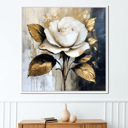 Golden Petals Against Contrast - NicheCanvas