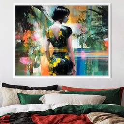 Tropical Garden Muse Portrait - NicheCanvas