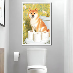 Shiba Guarding Bathroom Rolls - NicheCanvas
