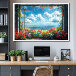 Blossom Breeze Panorama - NicheCanvas