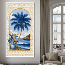 Tropical Oasis Blue Dreaming - NicheCanvas