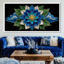Celestial Petals Lotus Burst - NicheCanvas