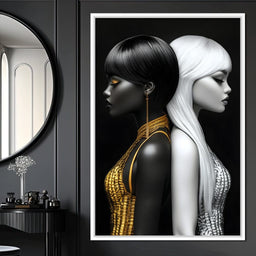 Contrasting Echoes Harmony - NicheCanvas