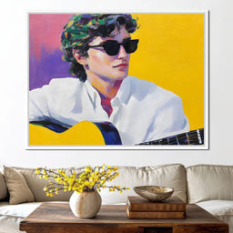 Vibrant Guitarist Sunlit Groove - NicheCanvas