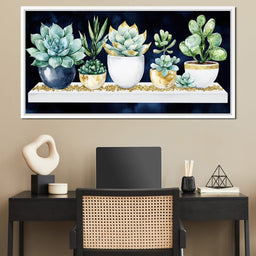 Succulent Symphony in Green - NicheCanvas