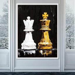 Regal Duel Monochrome Majesty - NicheCanvas