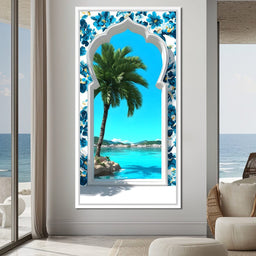 Tropical Window to Tranquility - NicheCanvas