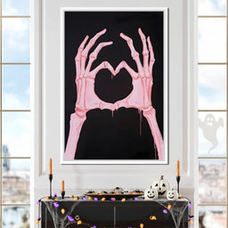Macabre Heartbeat Skeleton Love - NicheCanvas