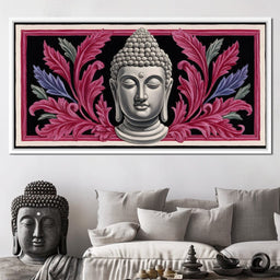 Peaceful Buddha Floral Tranquil Zen - NicheCanvas