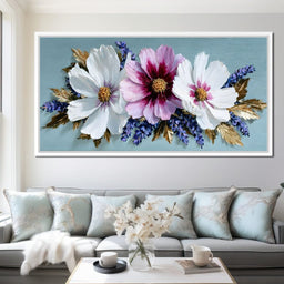 Impasto Floral Petals Bouquet - NicheCanvas