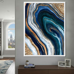 Currents of Gilded Stone - NicheCanvas