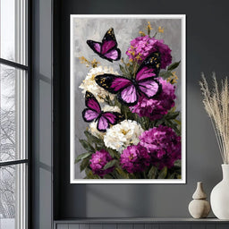 Amethyst Butterflies Bouquet - NicheCanvas