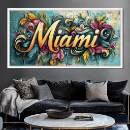 Miami Floral Wonder - NicheCanvas