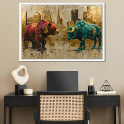 The Clash of Bull and Bear Forces - NicheCanvas