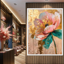 Modern Pink Flower - Wildrose Creations - NicheCanvas