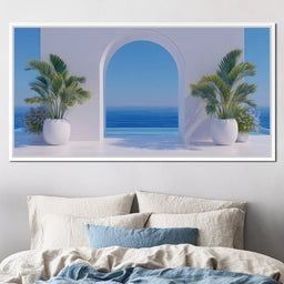 Mediterranean Tranquil Archway - NicheCanvas