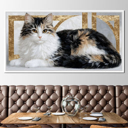 Mystic Feline Repose - NicheCanvas