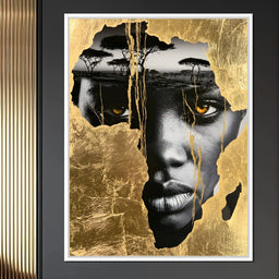 Ancestral Roots Emerging From Gilded Soil - NicheCanvas