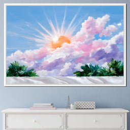 Magnificent Sun Over Clouds - NicheCanvas