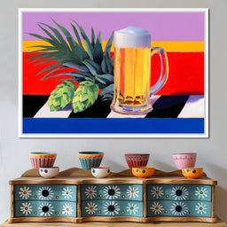 Hops and Lager Tropical Still - NicheCanvas