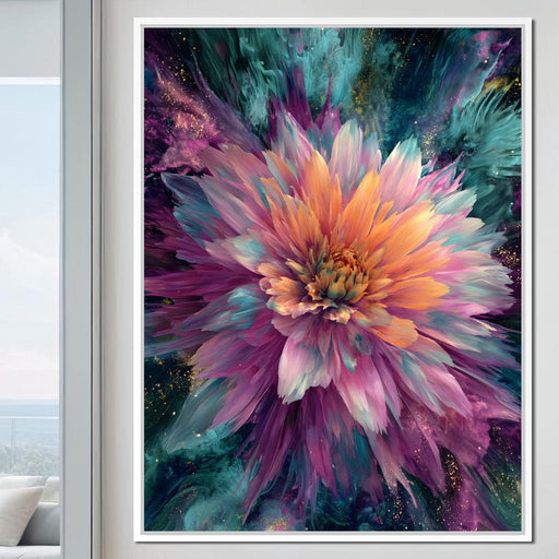 Galactic Petal Burst Canvas Print