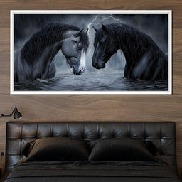 Dark Horses in the Storm - TooplesArt - NicheCanvas