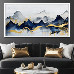 Midnight Peaks Golden Drift - NicheCanvas