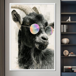 Stray Goat With A Painted Perspective - NicheCanvas